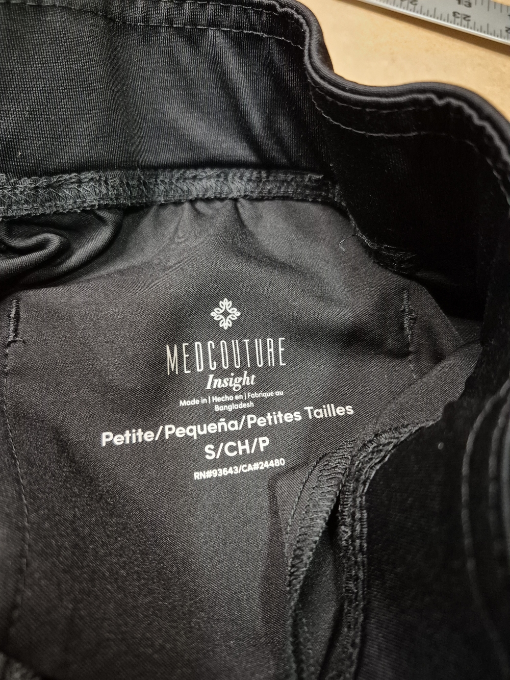 Med Couture Women's Black Scrub Top and Pants Set - Picture 6 of 12